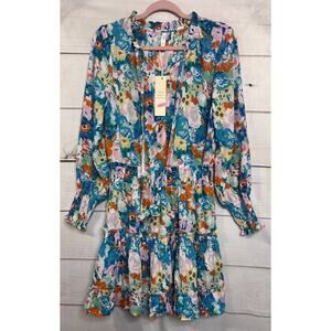 NWT‎ Dokotoo Floral Dress Size MED Long Sleeve Ruffles
